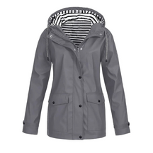 Manteau de Pluie Femme - Capuche Ajustable et Confort Décontracté