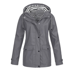 Manteau de Pluie Femme - Capuche Ajustable et Confort Décontracté