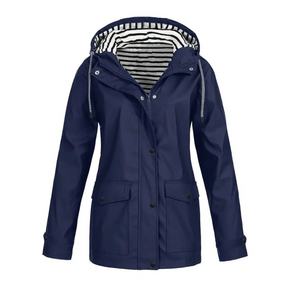 Manteau de Pluie Femme - Capuche Ajustable et Confort Décontracté