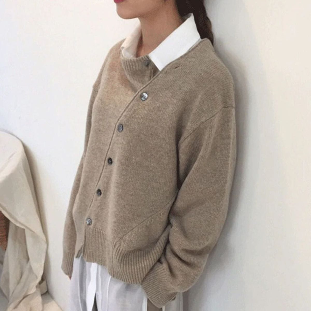 Veste en Tricot Mélangé pour Femmes - Design Unique et Confortable pour l'Hiver