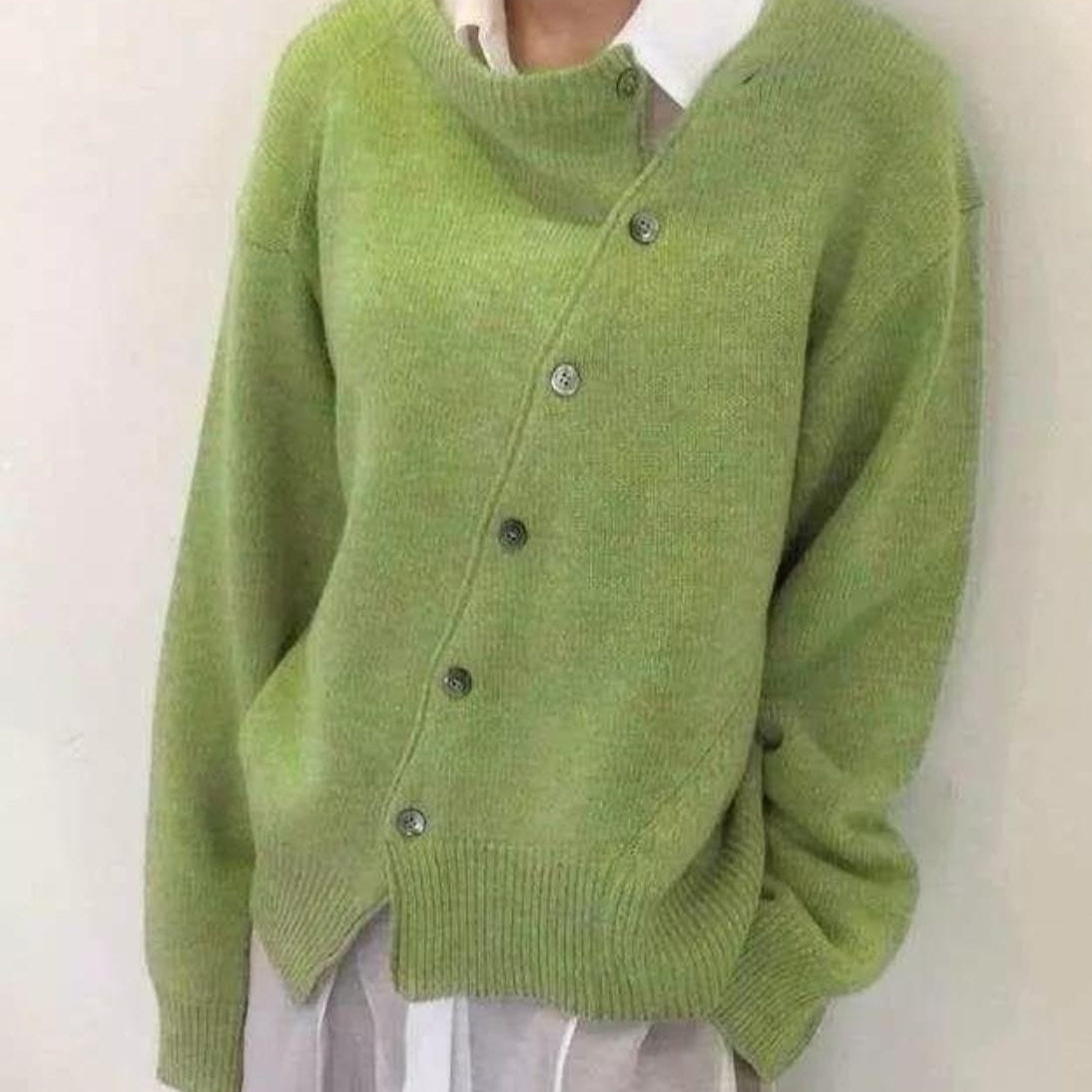 Veste en Tricot Mélangé pour Femmes - Design Unique et Confortable pour l'Hiver