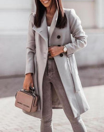Manteau Long en Laine pour Femmes - Élégant et Ceinturé pour un Style Classique