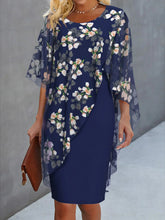 Robe invitée mariage imprimé floral voile de mousseline fluide et raffinée