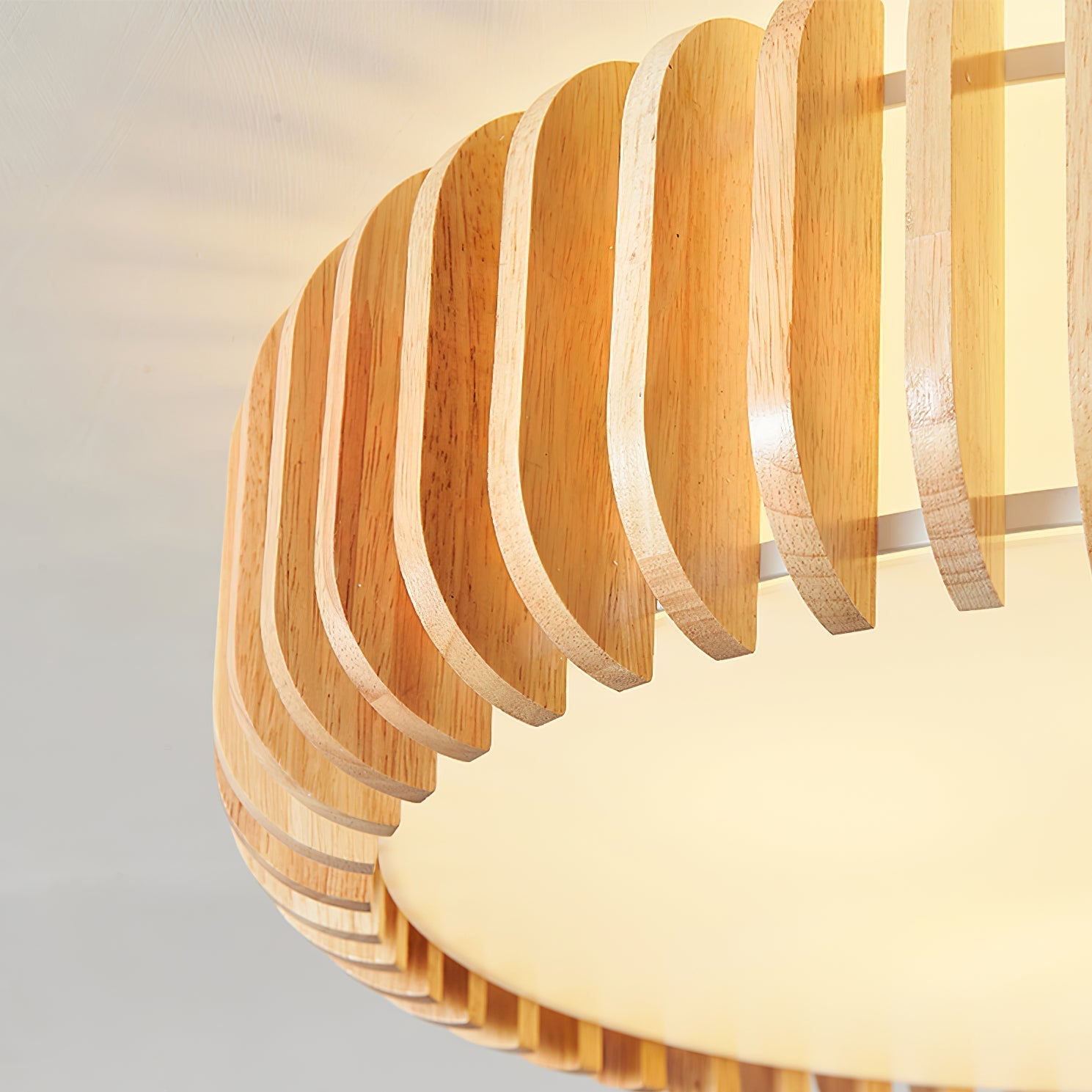 Lampe de Plafond en Bois - Élégance Naturelle et Lumière Chaude