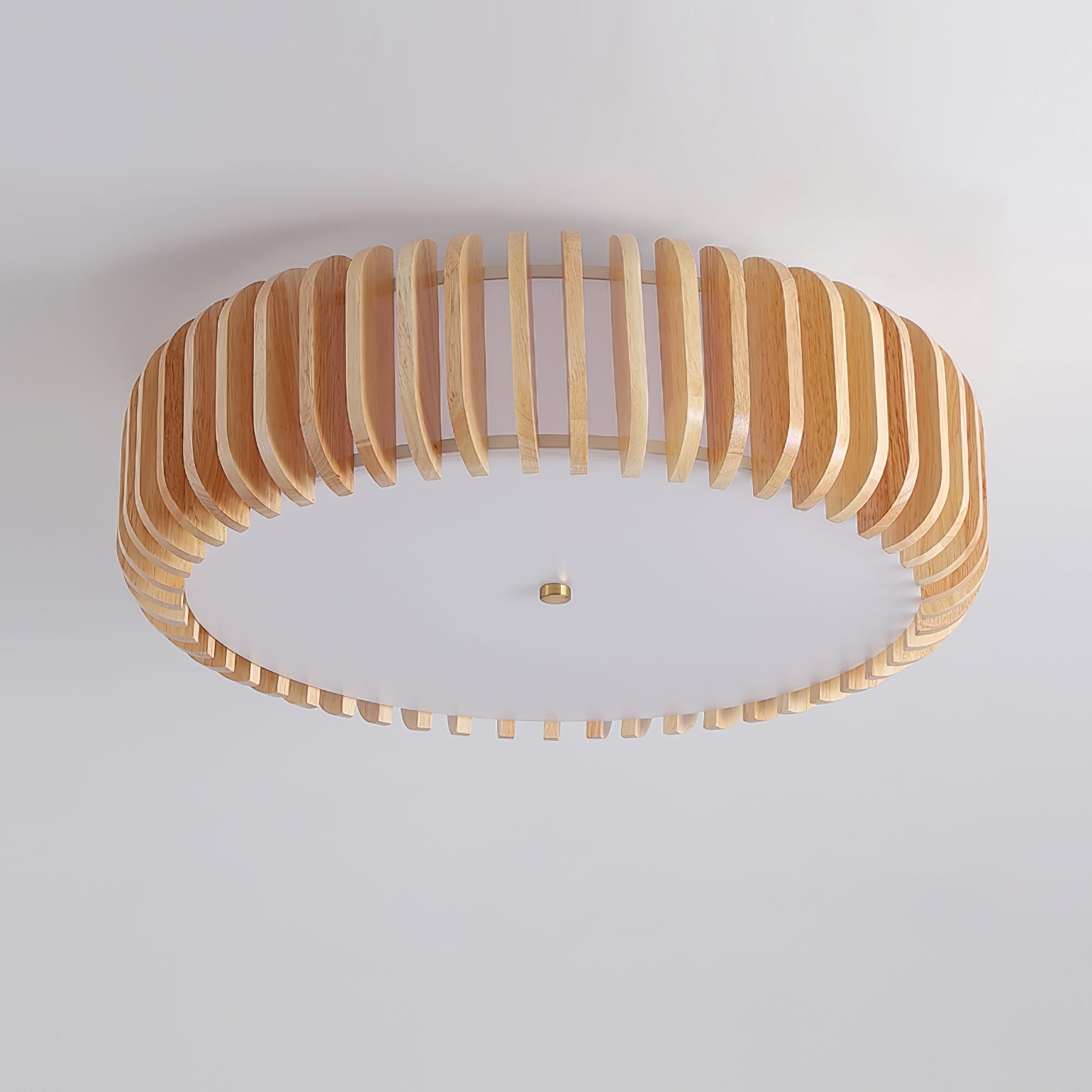 Lampe de Plafond en Bois - Élégance Naturelle et Lumière Chaude