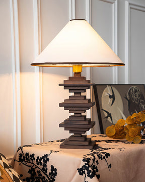 Lampe de Table en Bois - Éclairage Chaleureux et Élégant