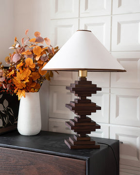 Lampe de Table en Bois - Éclairage Chaleureux et Élégant