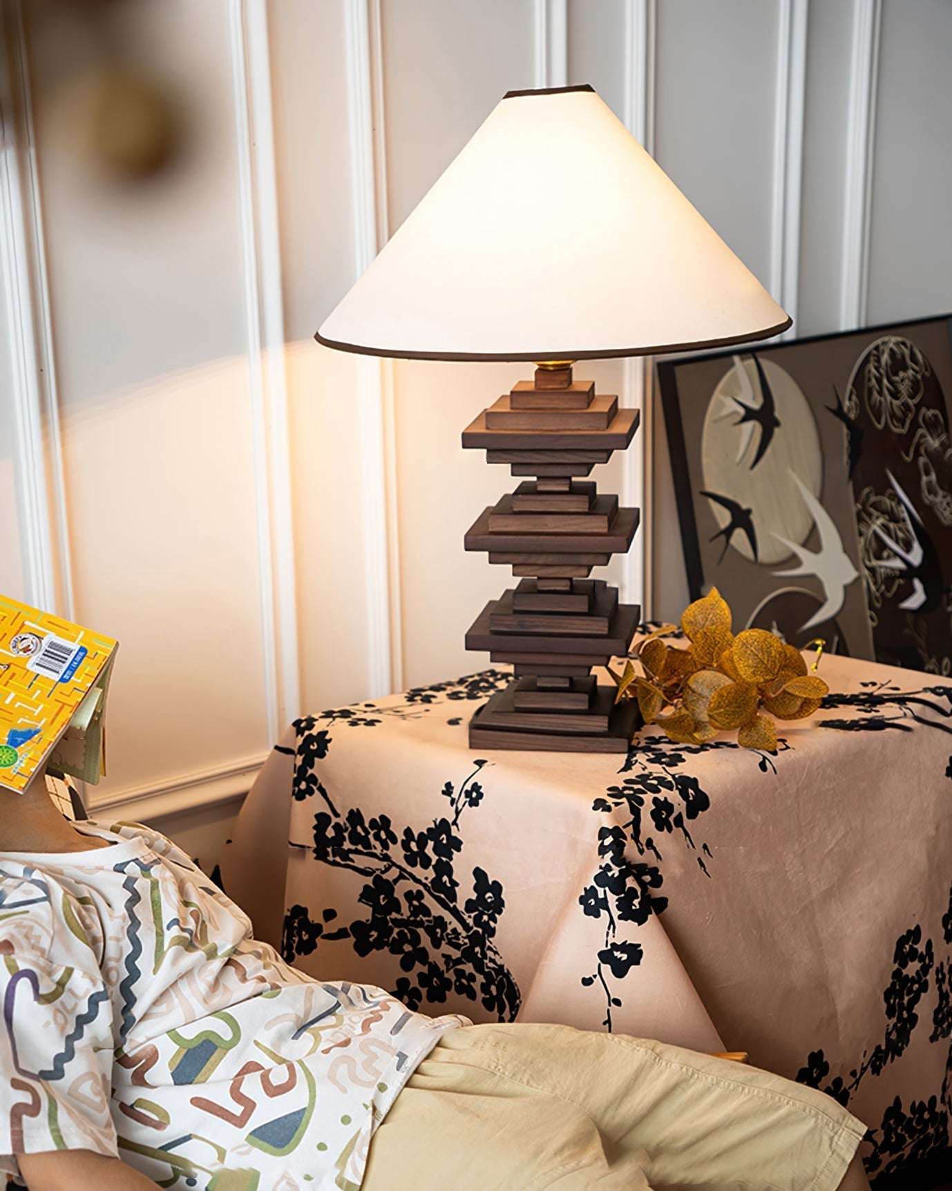 Lampe de Table en Bois - Éclairage Chaleureux et Élégant