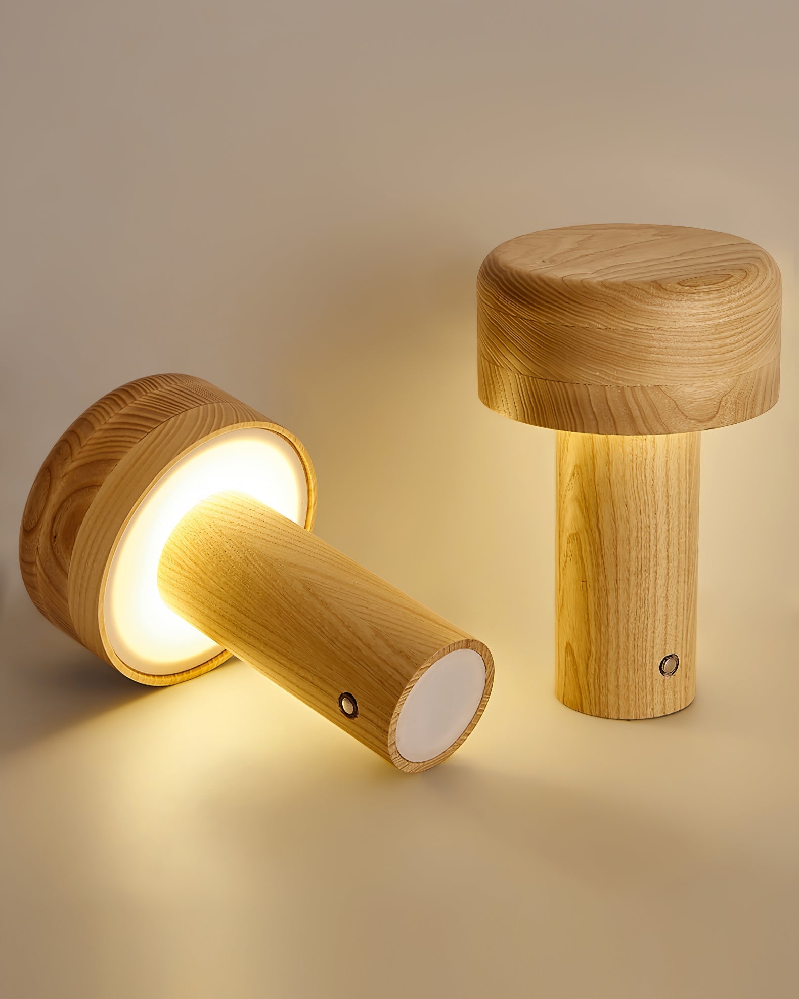 Lampe de Table Élégante en Bois - Design Dimmable et Lumière Chaleureuse