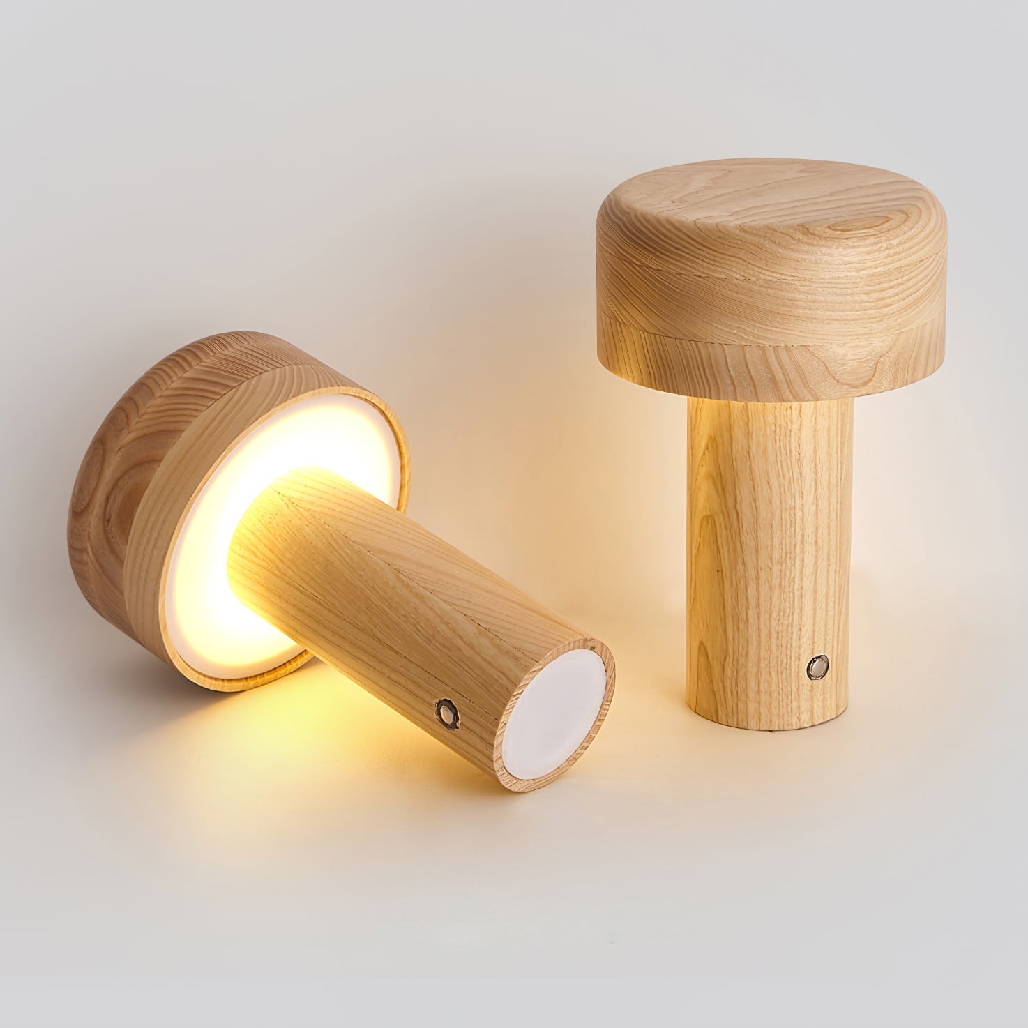 Lampe de Table Élégante en Bois - Design Dimmable et Lumière Chaleureuse