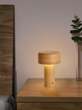 Lampe de Table Élégante en Bois - Design Dimmable et Lumière Chaleureuse