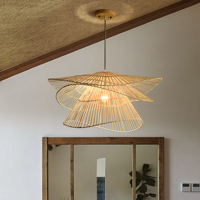 Lampe Suspendue en Rotin Naturel - Élégance et Chaleur pour Votre Intérieur