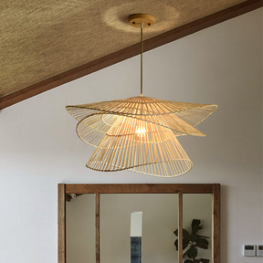 Lampe Suspendue en Rotin Naturel - Élégance et Chaleur pour Votre Intérieur