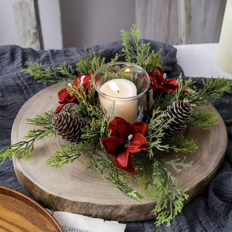Support de Bougie de Noël - Élégance et Ambiance Festive