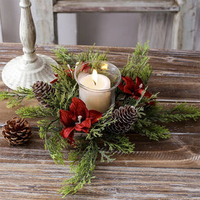 Support de Bougie de Noël - Élégance et Ambiance Festive