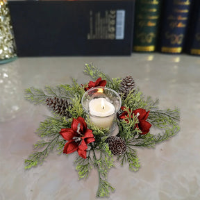 Support de Bougie de Noël - Élégance et Ambiance Festive