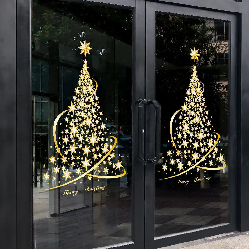 Autocollants de Fenêtre de Noël - Décoration Festive Facile à Appliquer