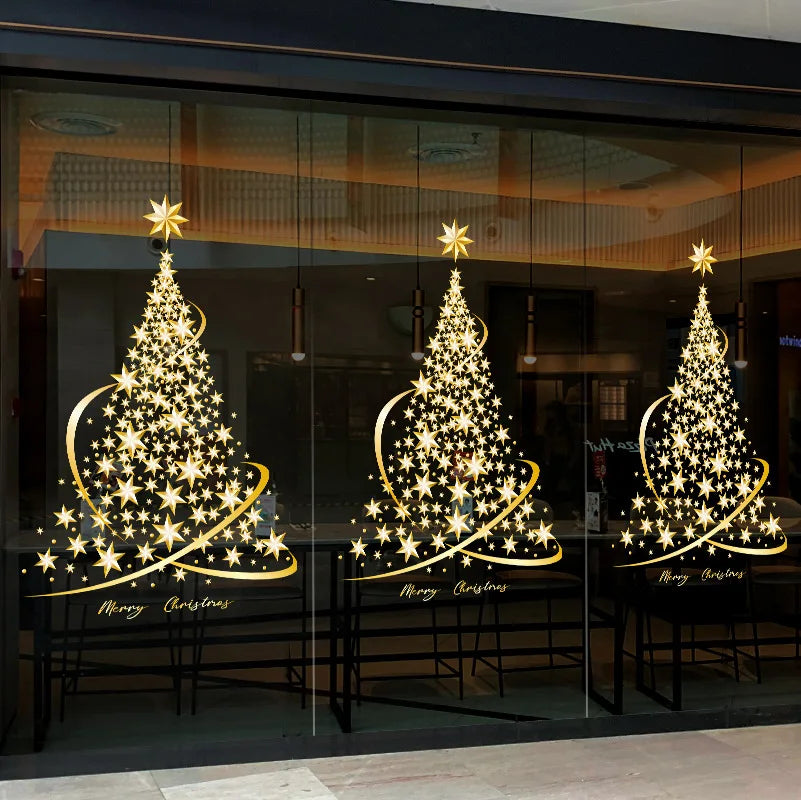 Autocollants de Fenêtre de Noël - Décoration Festive Facile à Appliquer
