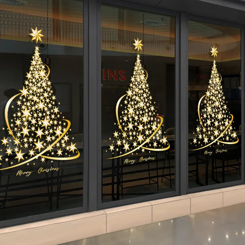 Autocollants de Fenêtre de Noël - Décoration Festive Facile à Appliquer