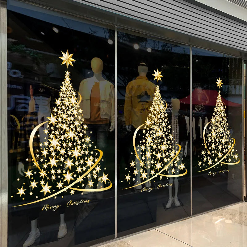 Autocollants de Fenêtre de Noël - Décoration Festive Facile à Appliquer