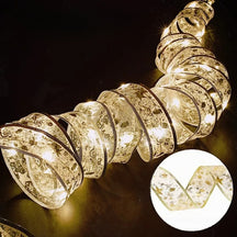 Guirlande de Noël avec Rubans - Décoration Festive et Éclairante