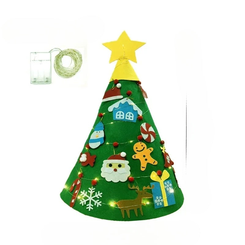 Ornement de Noël Père Noël - Décoration Festive en Feutre 3D