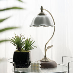 Lampe de Bureau en Céramique et Bois - Élégance et Lumière Ciblée pour Votre Espace