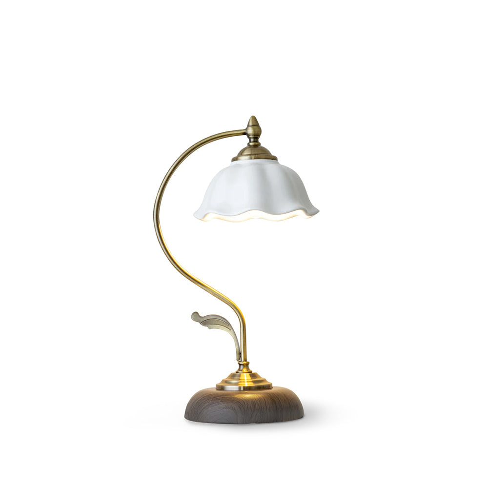 Lampe de Bureau en Céramique et Bois - Élégance et Lumière Ciblée pour Votre Espace