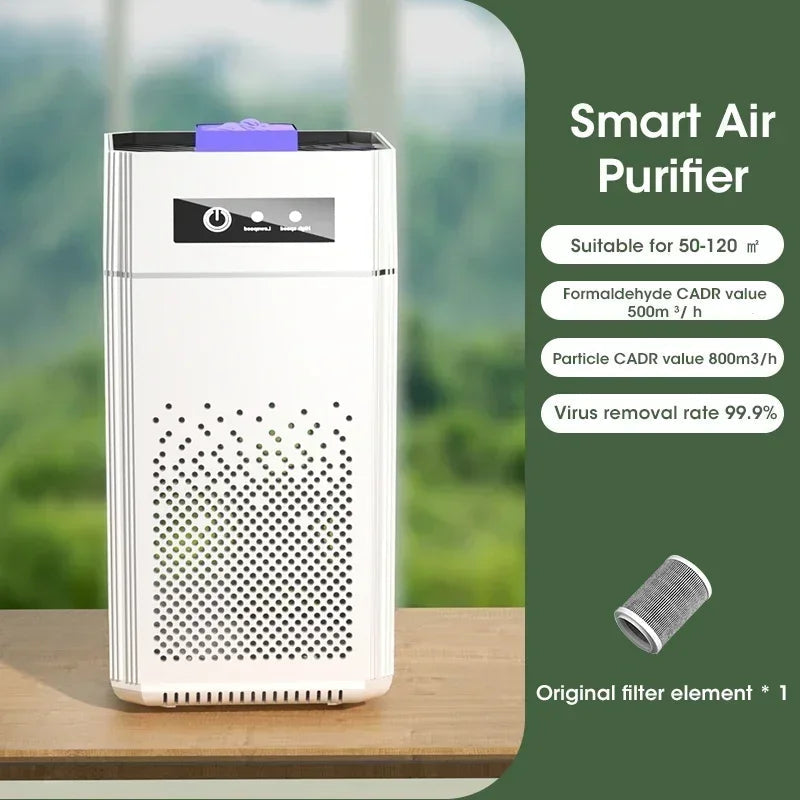 Purificateur d'Air HEPA Compact - Élimine Fumée et Allergènes Efficacement
