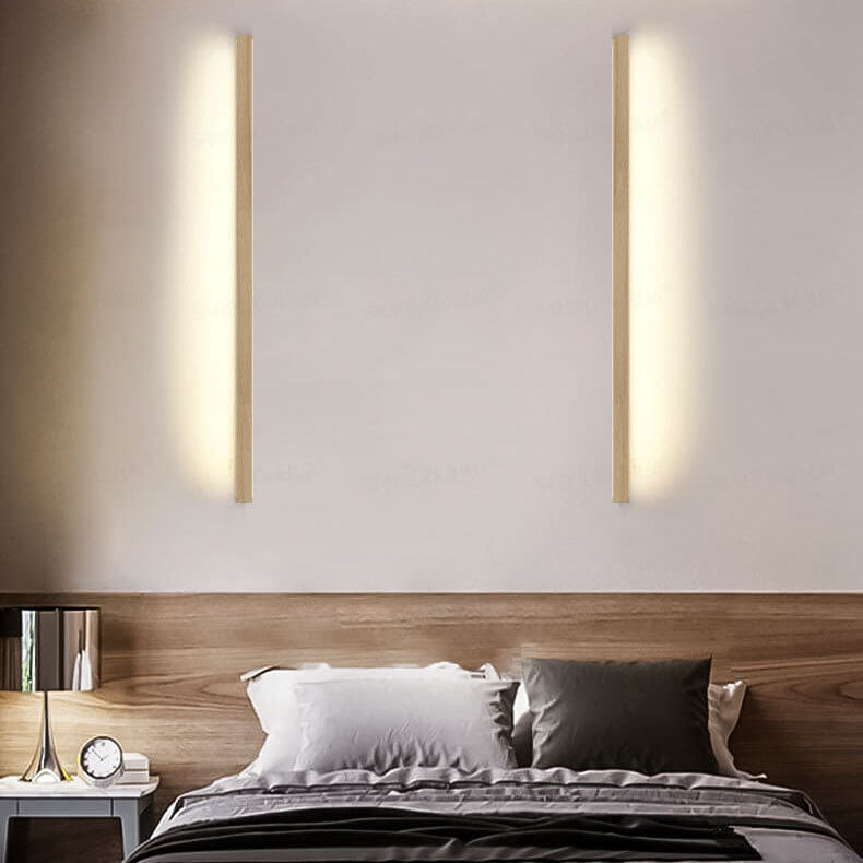 Lampe Murale LED en Bois - Éclairage Ambiant Minimaliste et Chaleureux