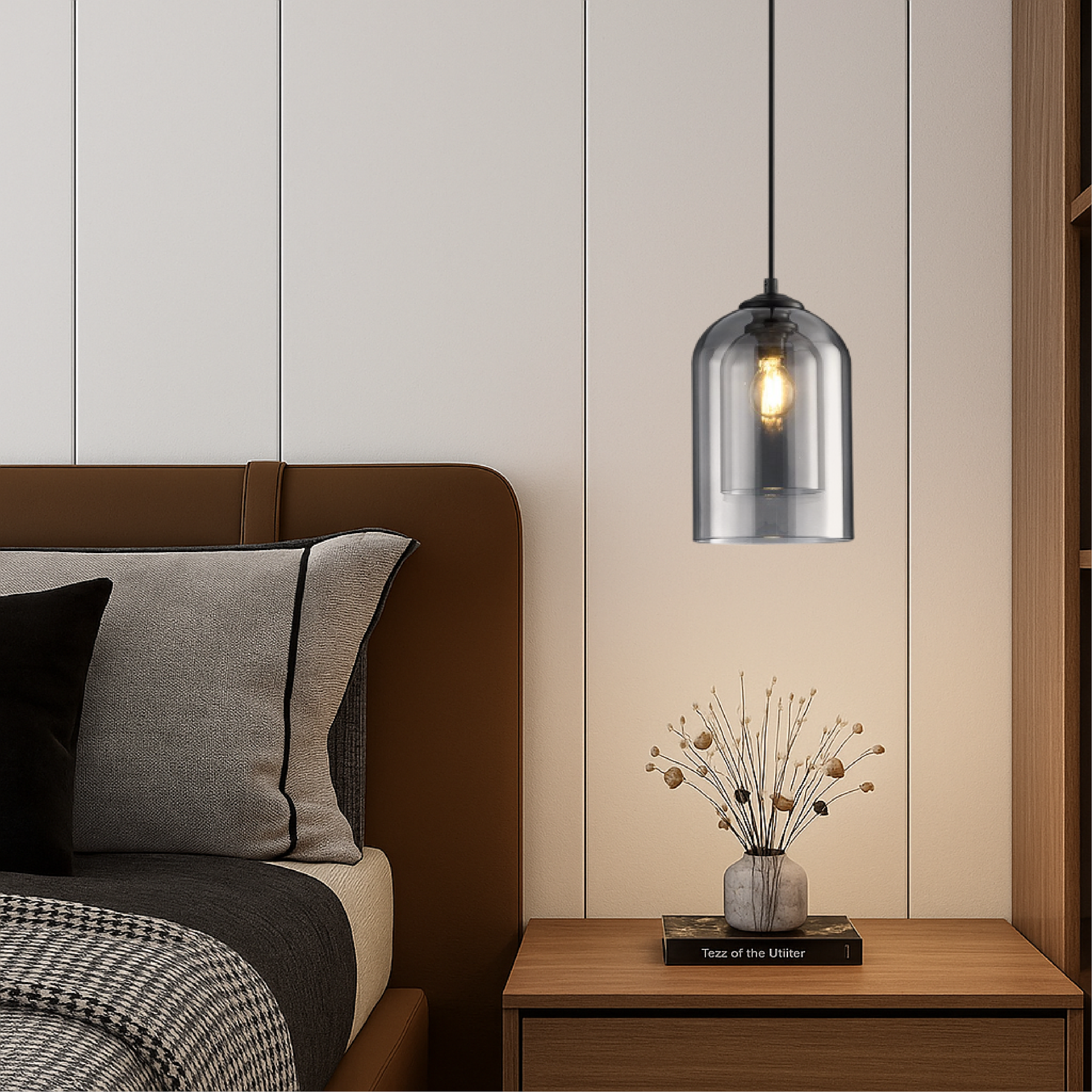 Lampe Suspendue en Verre Minimaliste - Design Élégant et Ambiance Cosy