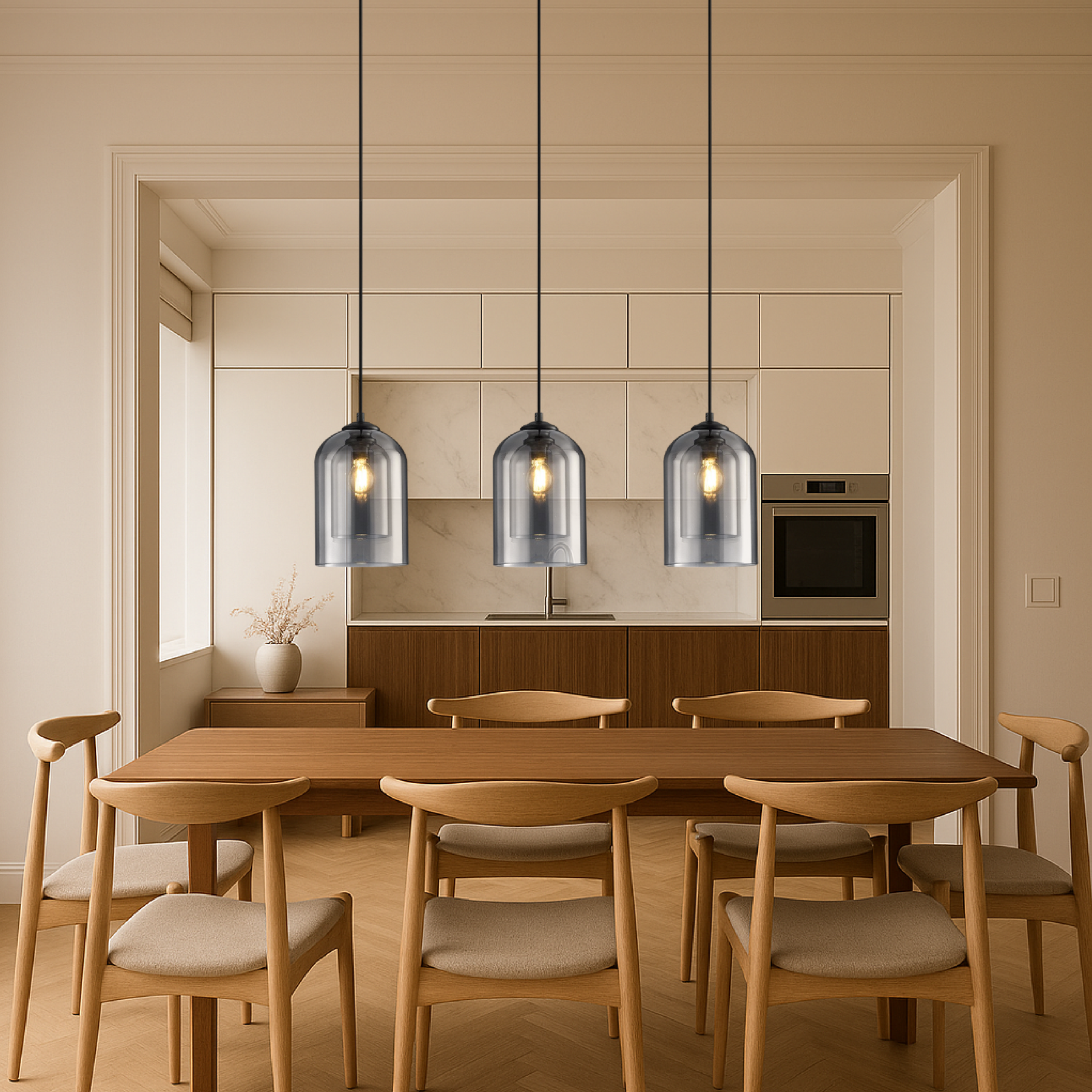 Lampe Suspendue en Verre Minimaliste - Design Élégant et Ambiance Cosy