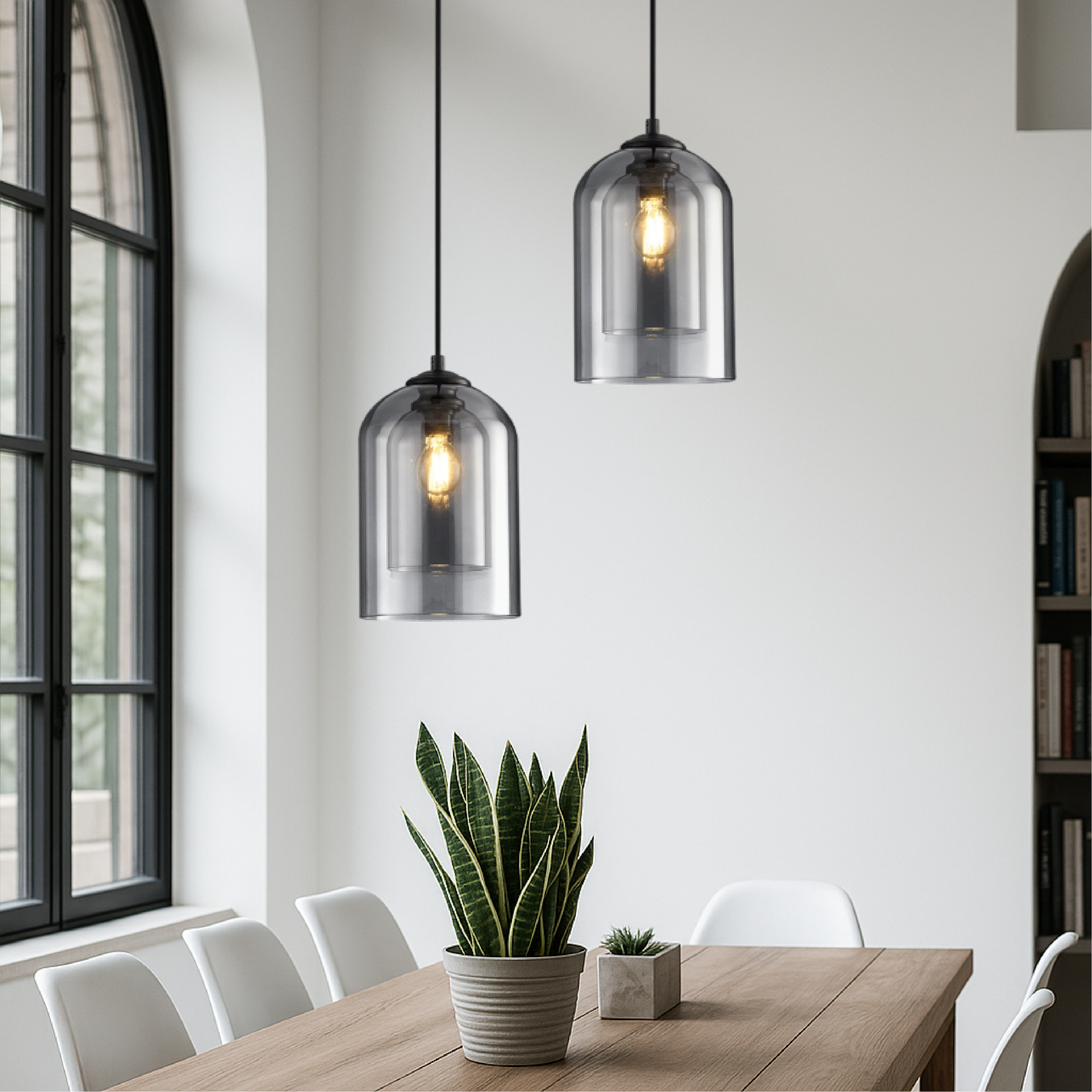 Lampe Suspendue en Verre Minimaliste - Design Élégant et Ambiance Cosy