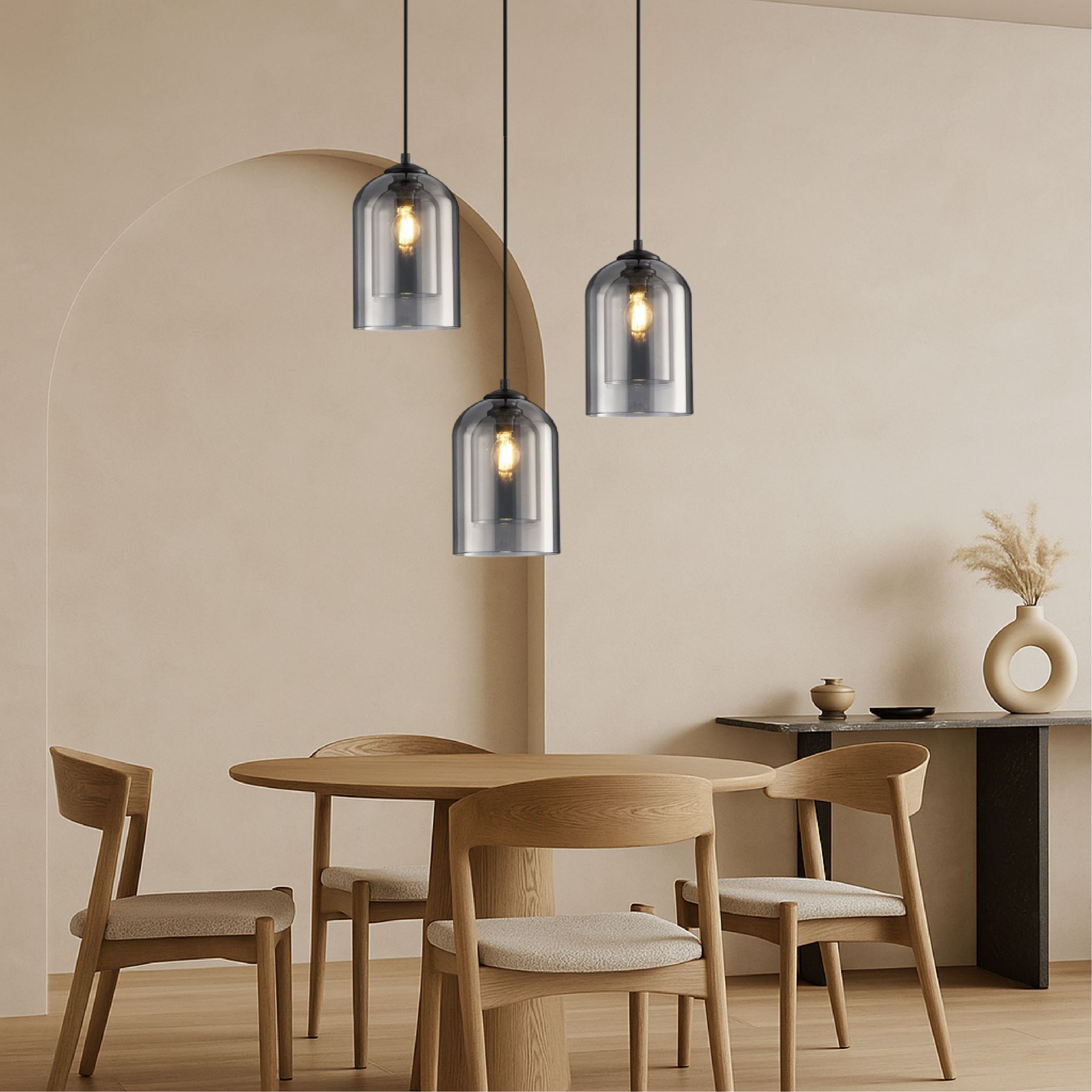 Lampe Suspendue en Verre Minimaliste - Design Élégant et Ambiance Cosy