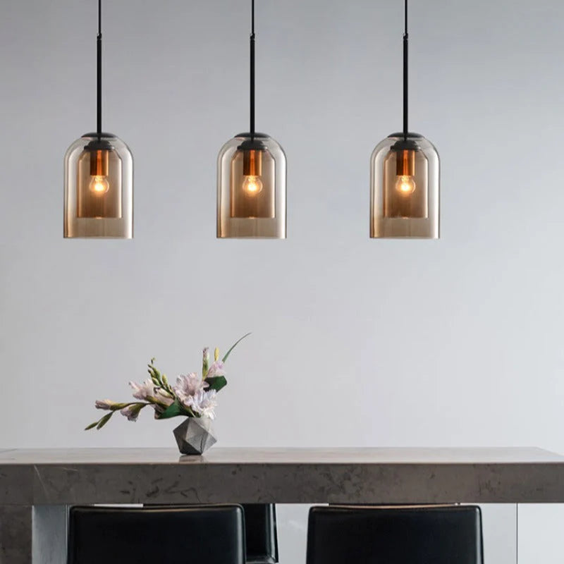 Lampe Suspendue en Verre Minimaliste - Design Élégant et Ambiance Cosy