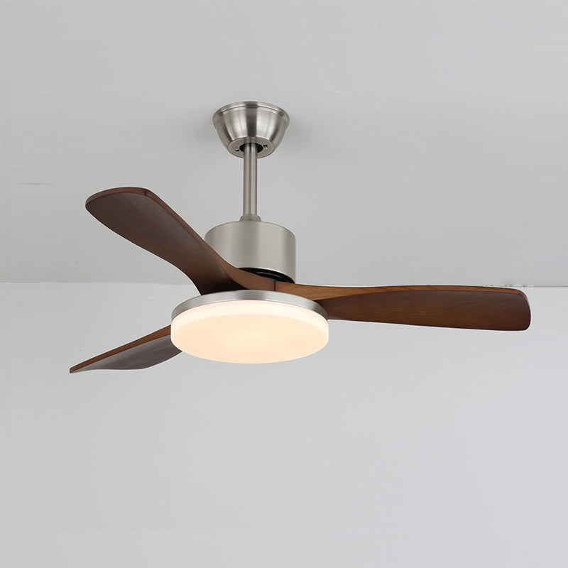Ventilateur de Plafond en Bois - Élégance Naturelle et Éclairage Doux
