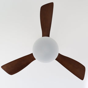 Ventilateur de Plafond en Bois - Élégance Naturelle et Éclairage Doux