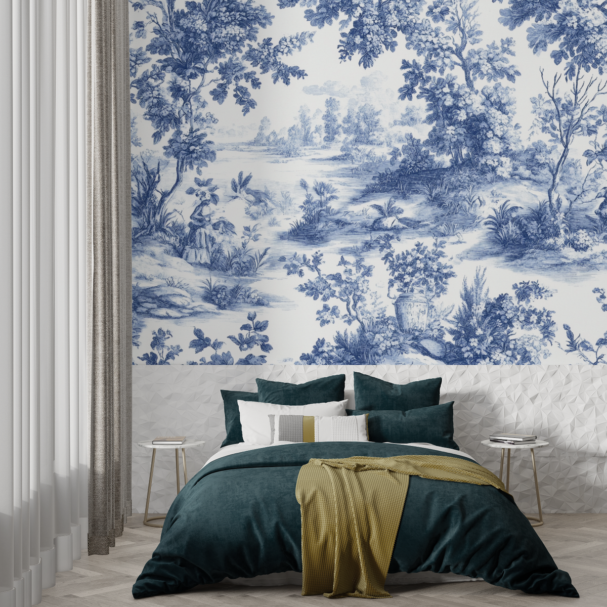 Papier Peint Toile De Jouy Chambre