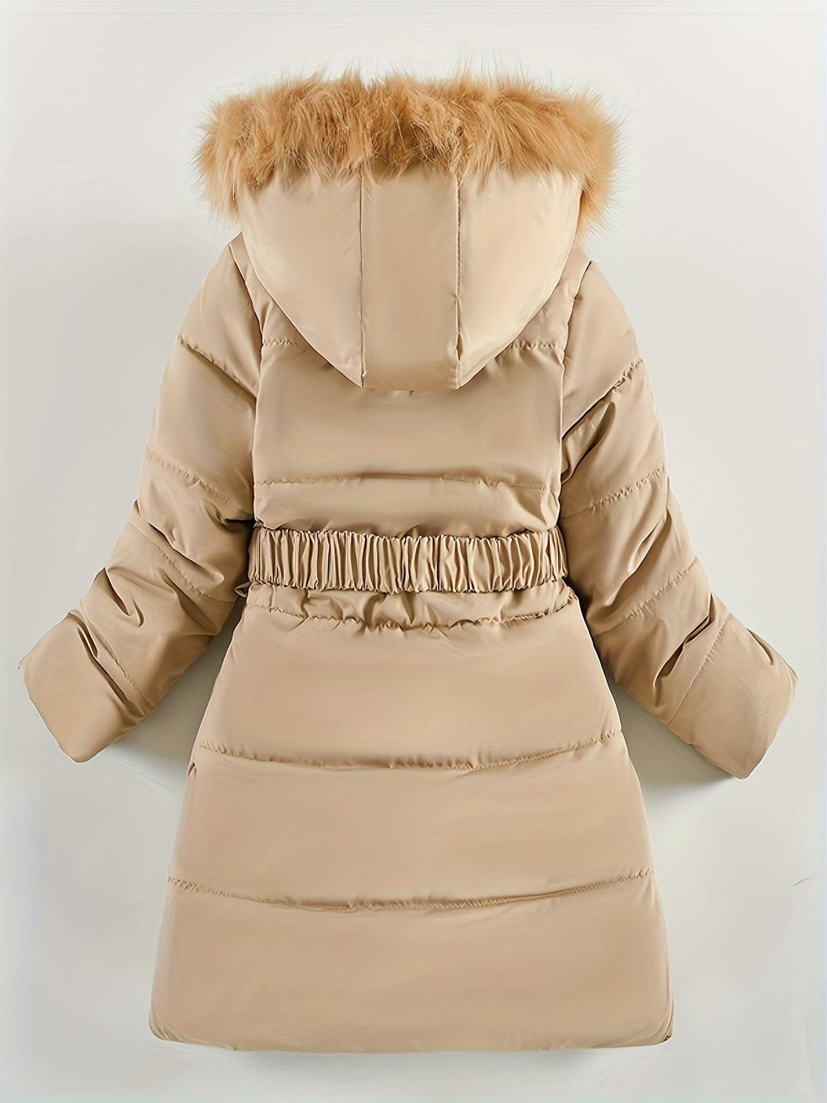 Manteau d'Hiver pour Filles - Douillet avec Capuche en Fausse Fourrure