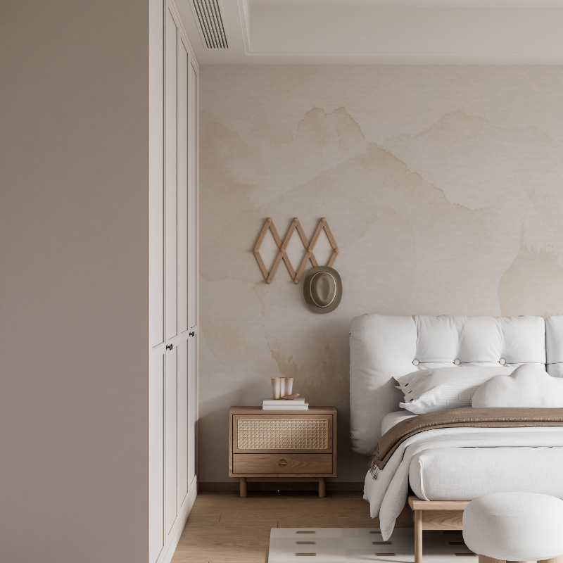 Beige Watercolour Wallpaper
