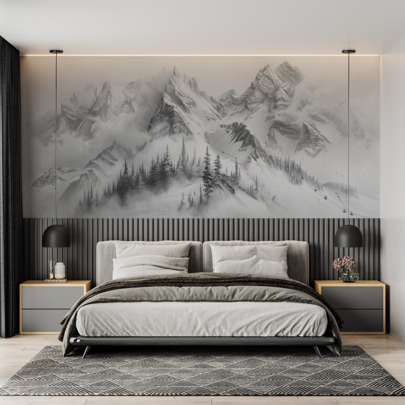 Papier Peint Montagne Sommet De Chamonix