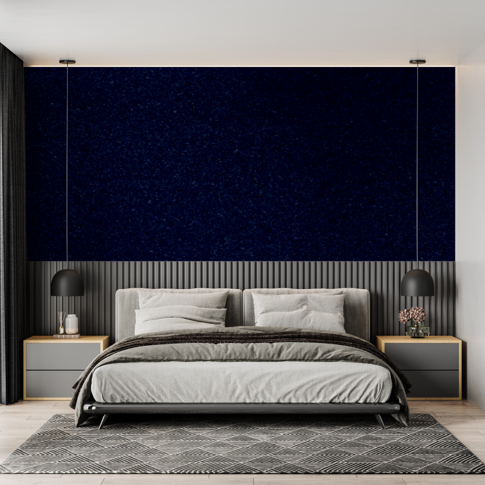 Midnight Blue Glittered Wallpaper