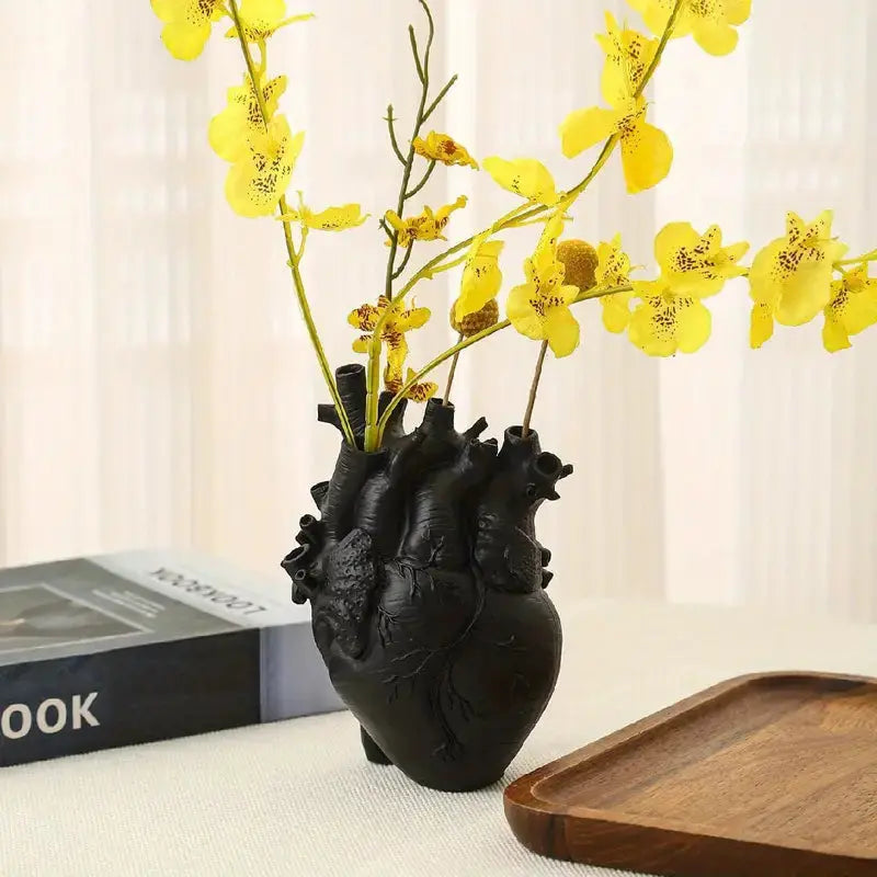 Vase en Céramique en Forme de Cœur - Décoration Romantique et Élégante