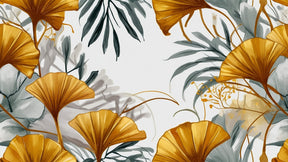 Mustard Yellow and Grey Wallpaper