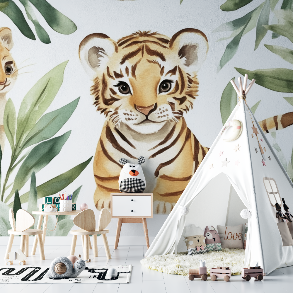 Papier Peint Tigre Et Amis De La Jungle