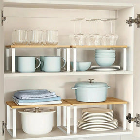 Étagères de Cuisine Empilables | Rangement Pratique pour Épices et Bocaux