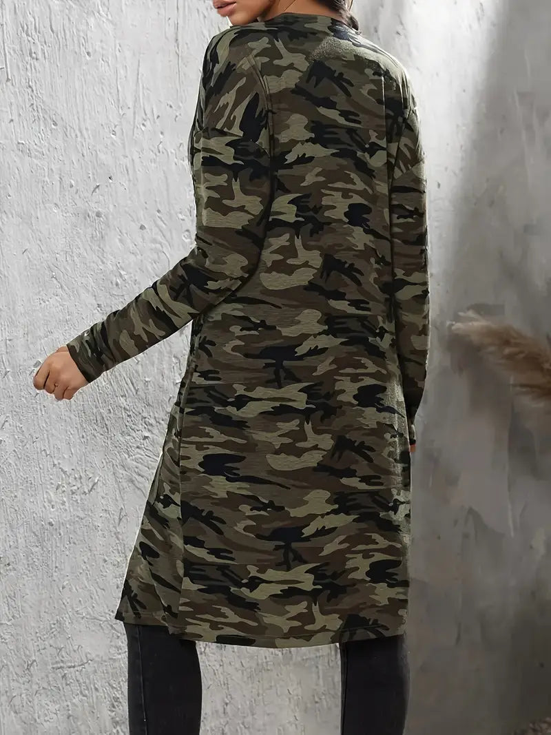 Veste Camouflage Femme - Confort et Style Décontracté avec Poches