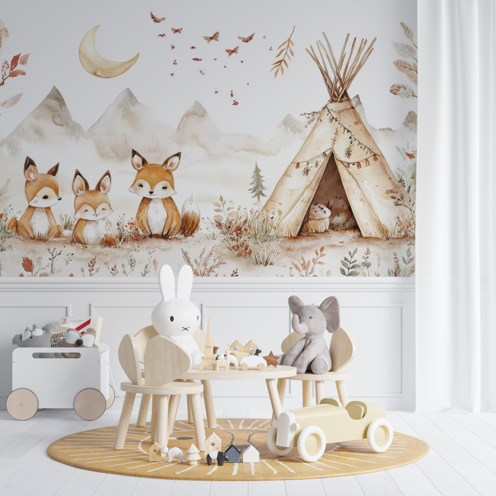 Papier Peint Bébé Tipi Tapisserie