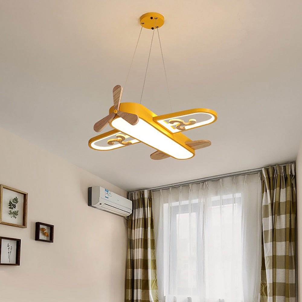 Lustre Pendentif Avion LED - Éclairage Ludique pour Chambre d'Enfant