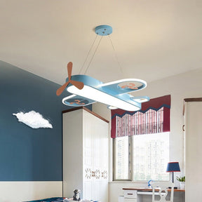 Lustre Pendentif Avion LED - Éclairage Ludique pour Chambre d'Enfant